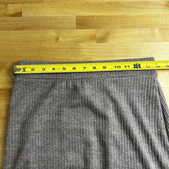 Halara Midi Skirt Ribbed High Waisted Split Hem A-Line Casual Size Medium M NWT - Picture 8 of 9